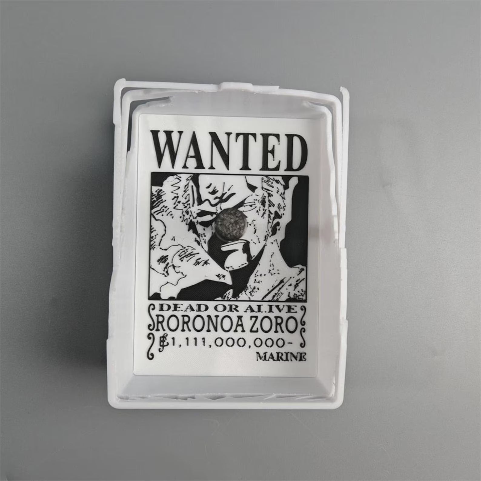 Roronoa Zoro Wanted Poster LED Lamp, One Piece Anime Room Decor, 3D Shadow Light