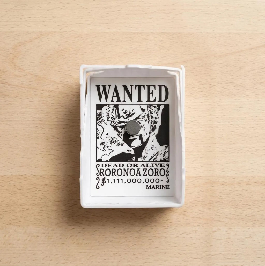 Roronoa Zoro Wanted Poster LED Lamp, One Piece Anime Room Decor, 3D Shadow Light